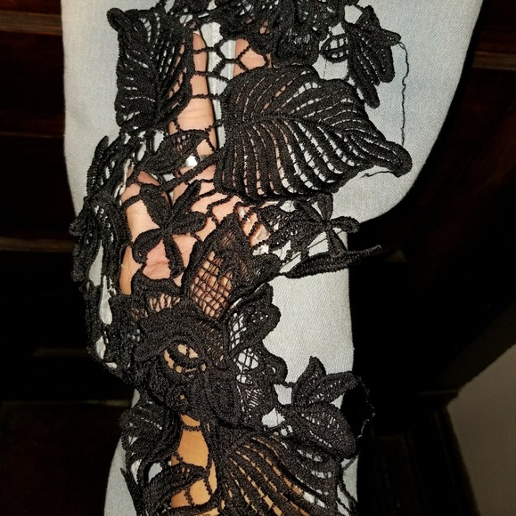 Lace side see through jeans - Picture 3 of 3